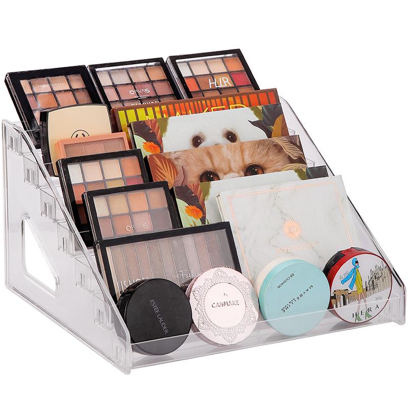 Clear Makeup Organizer: Eyeshadow, Lipstick, Skincare & Nail Art Storage Display