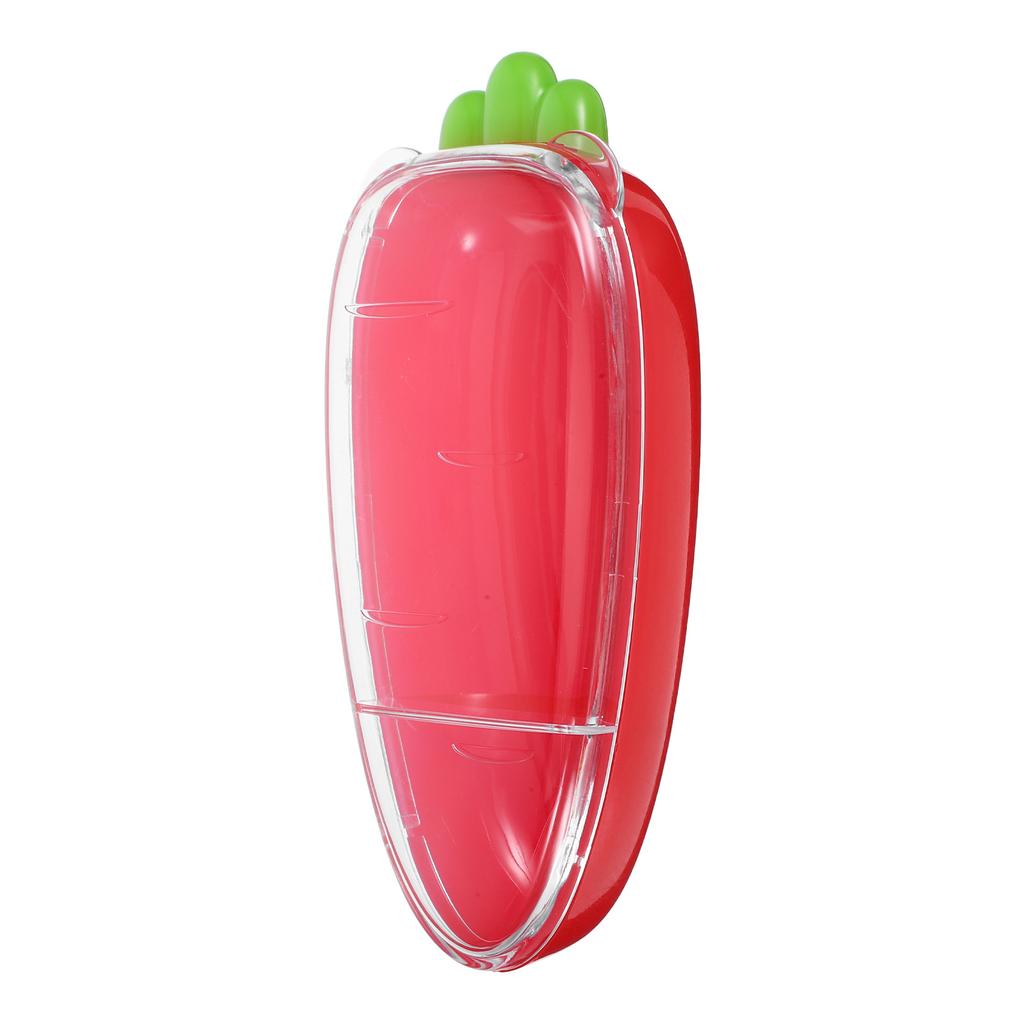 Uppdelad grönsaksskål ABS-plast 2 fack Snacksbehållare Genomskinligt lock Färskhållningslåda Uppdelad grönsaksskål