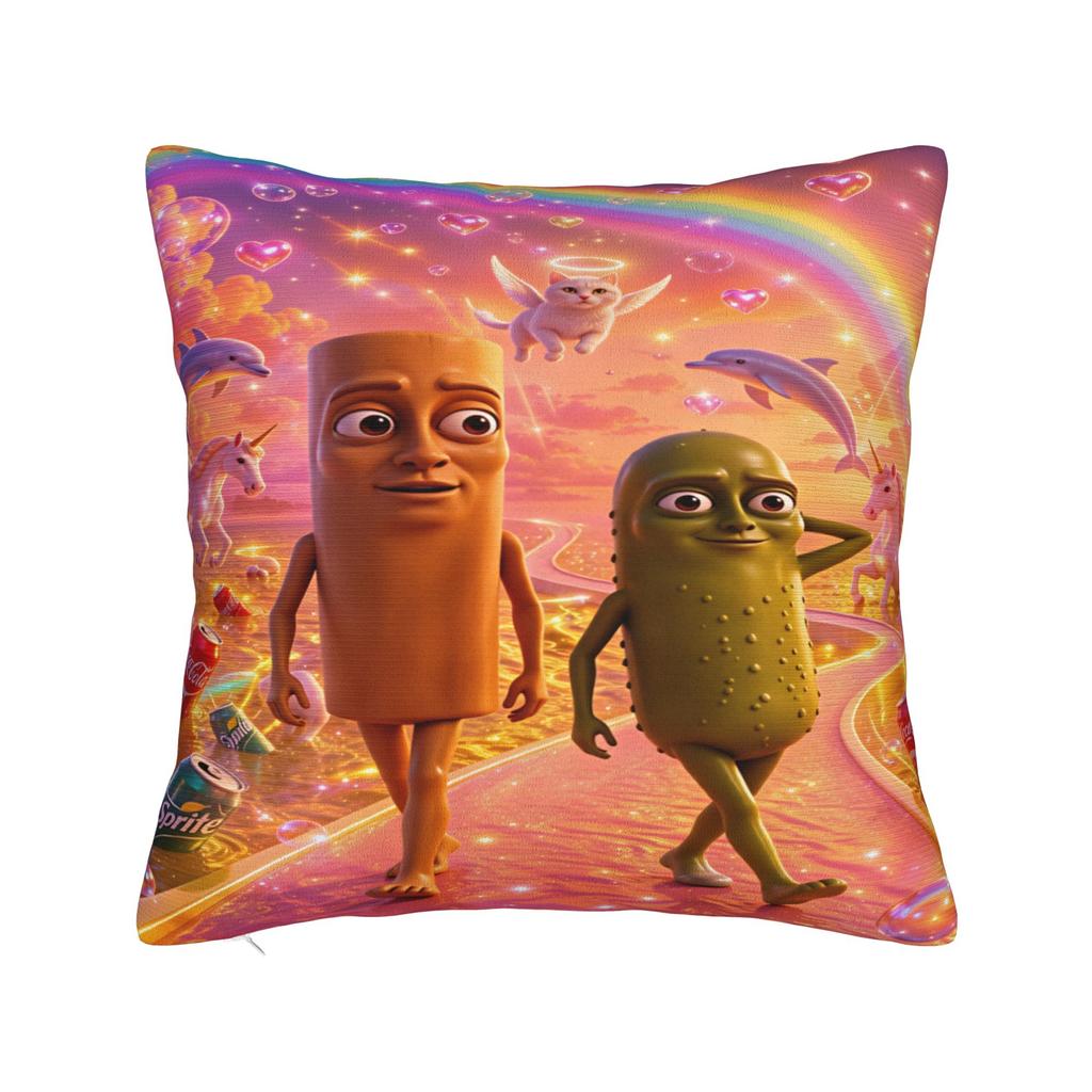 Tung Waving Hand Holding Pillow Case Square Pillow Cover Kawaii Pillowcases For Living Room Bed Chair