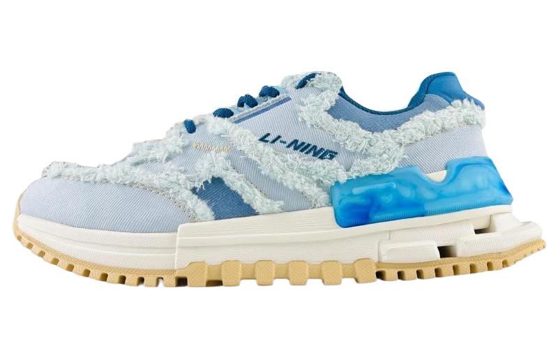 Li Ning Дышащие Низкие Беговые Кроссовки Женские Светло-голубые AZGS078-2 37