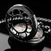 Intricate Flower Skeleton Mechanical Pocket Watch Vintage Men Roman Numerals Gothic Clock Unisex Charm Pocket Fob Watches Gifts