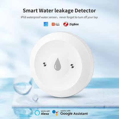 Senzor de scurgeri de apă Tuya ZigBee prin intermediul senzorului de scurgeri de viață inteligentă Conectare aplicație de alarmă Monitorizare de la distanță Protecție de securitate la domiciliu