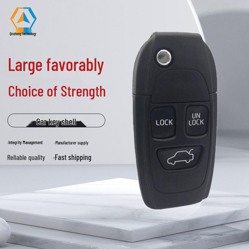 Volvo 3-Button Folding Key Shell