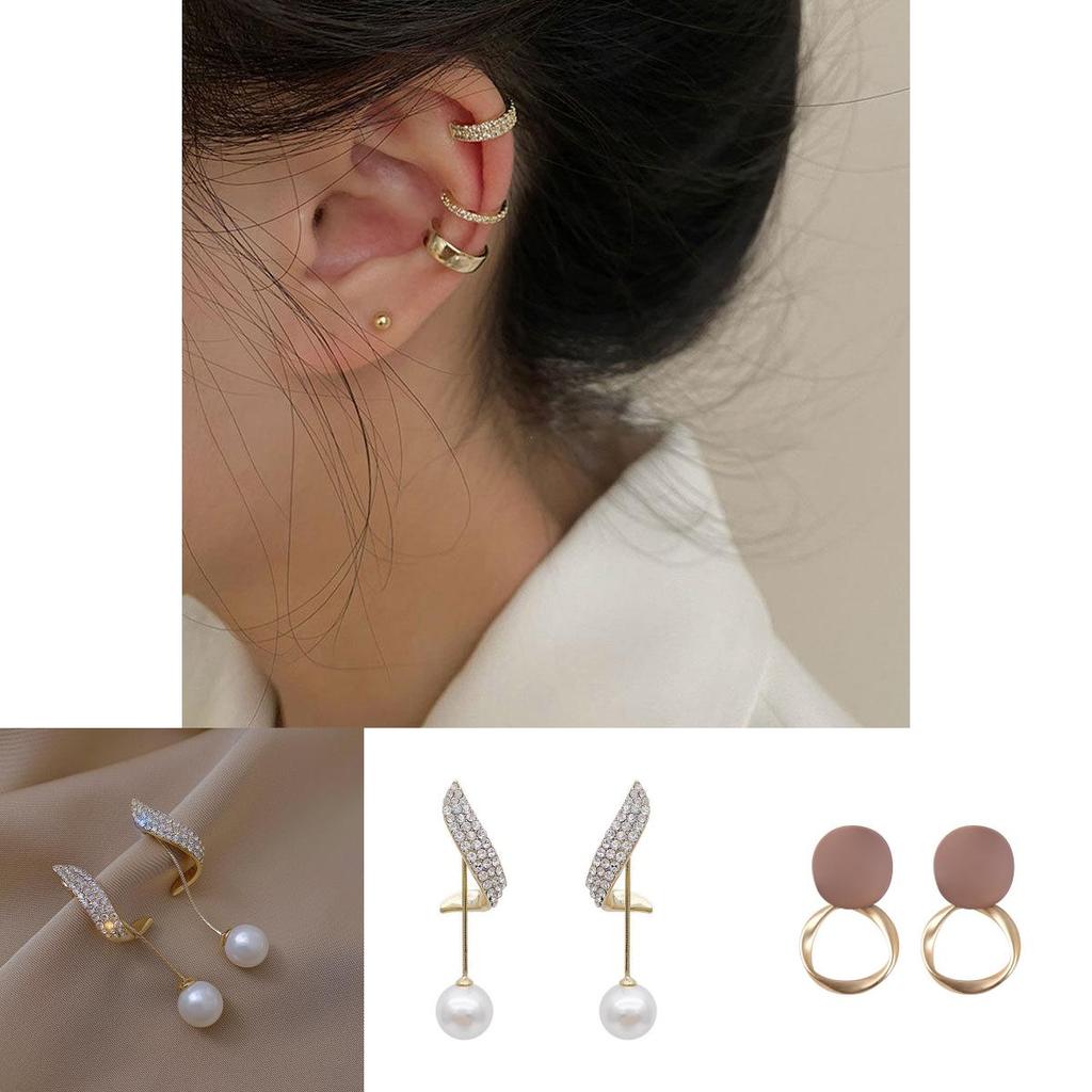 Trendy Alloy Earrings Pack With Vintage And Polka Dot Elements For Women
