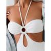 Maillot de bain une pièce sexy rembourré pour femmes Trikini Maillot de bain blanc Body Maillot de bain Vêtements de bain Vêtements de plage