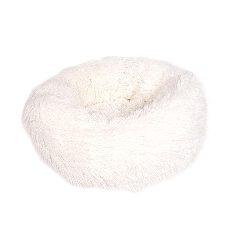 Round Plush Pet Bed: Cozy Dog & Cat Nest for Autumn/Winter
