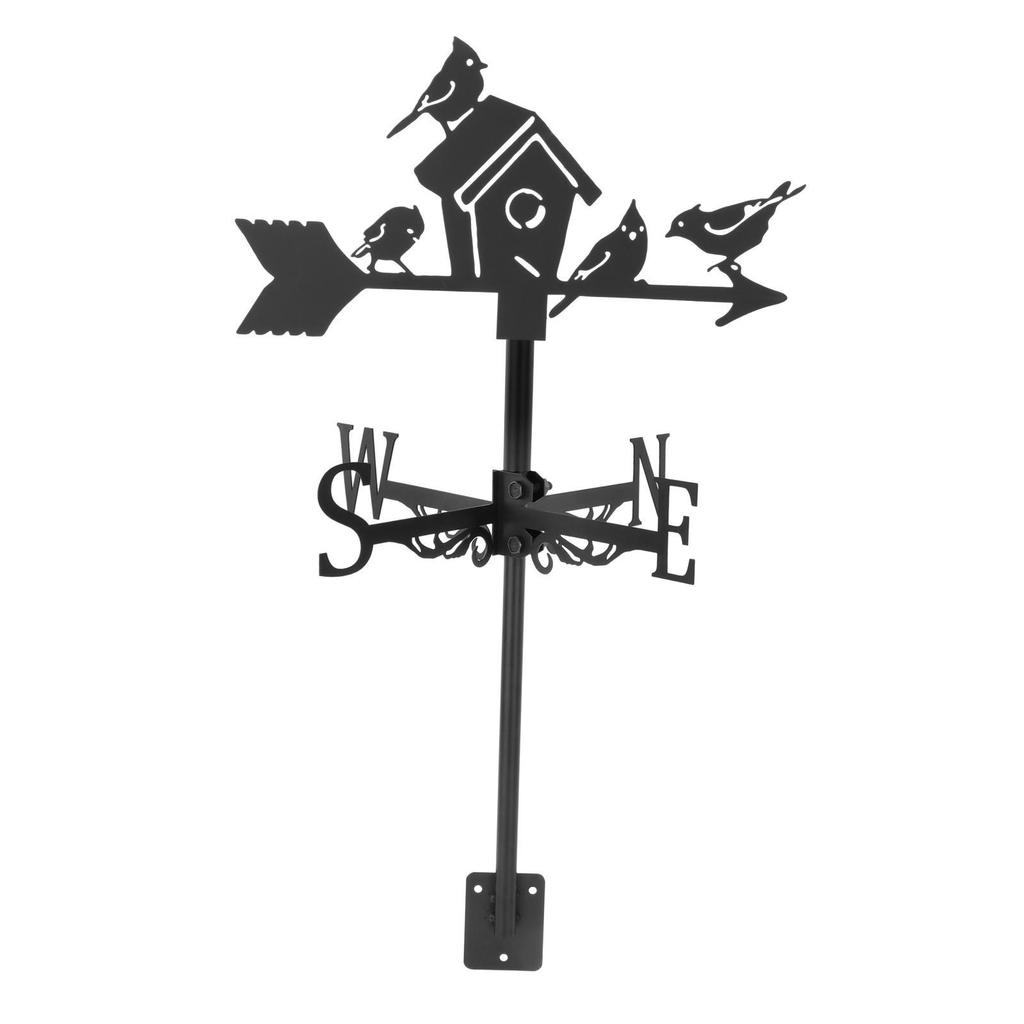 Outdoor Weather Vane Measuring Tools Farm Scene Roof Mount Wind Direction Indicator, for Garden