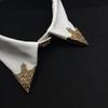 Korean Retro Brooch Hollow Triangle Shield Collar Buckle Collar Pin Ladies Shirt Collar Collar Corner Clothing Accessories