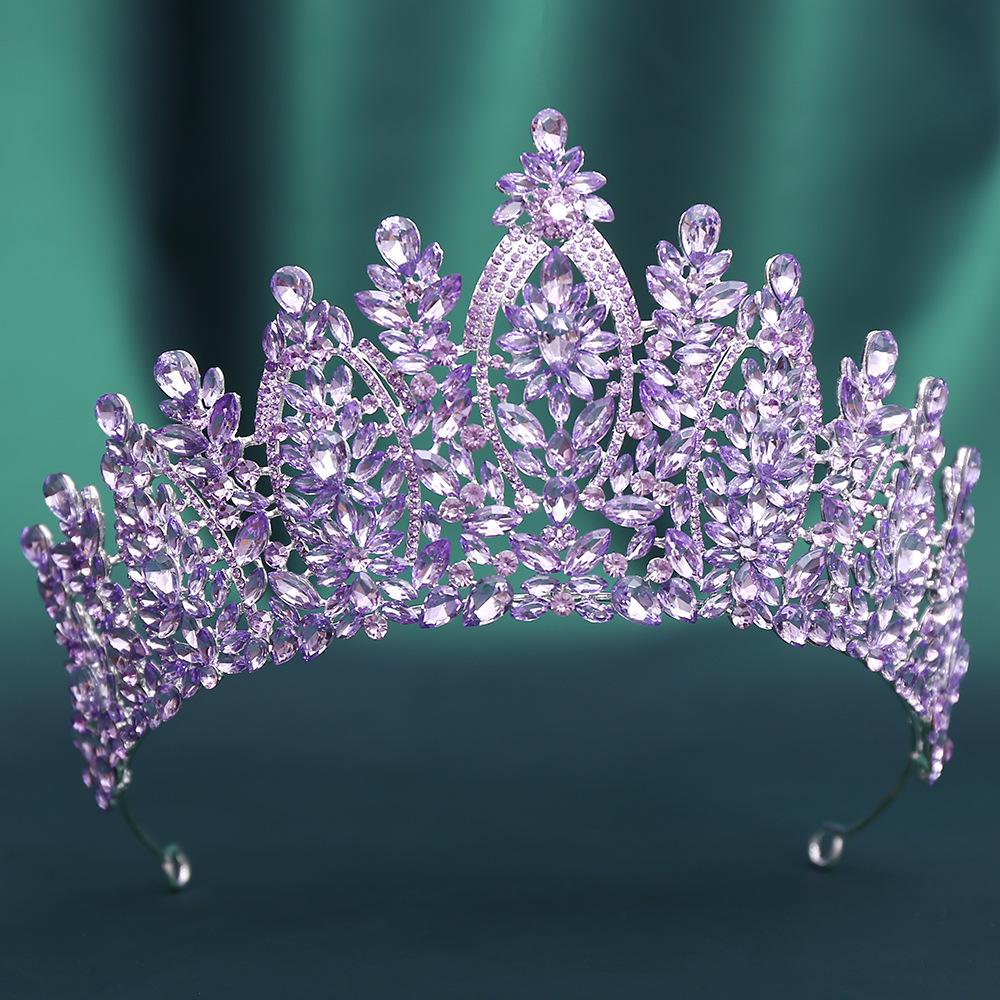 2026 European and American Beauty Pageant Bridal Crown Headgear, Alloy Crystal Wedding Headband Headband Headgear Crown