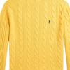 Polo Ralph Lauren Solid Color Crew Neck Embroidered Pony Cable Knit Sweater Men Sweater Yellow 100054978