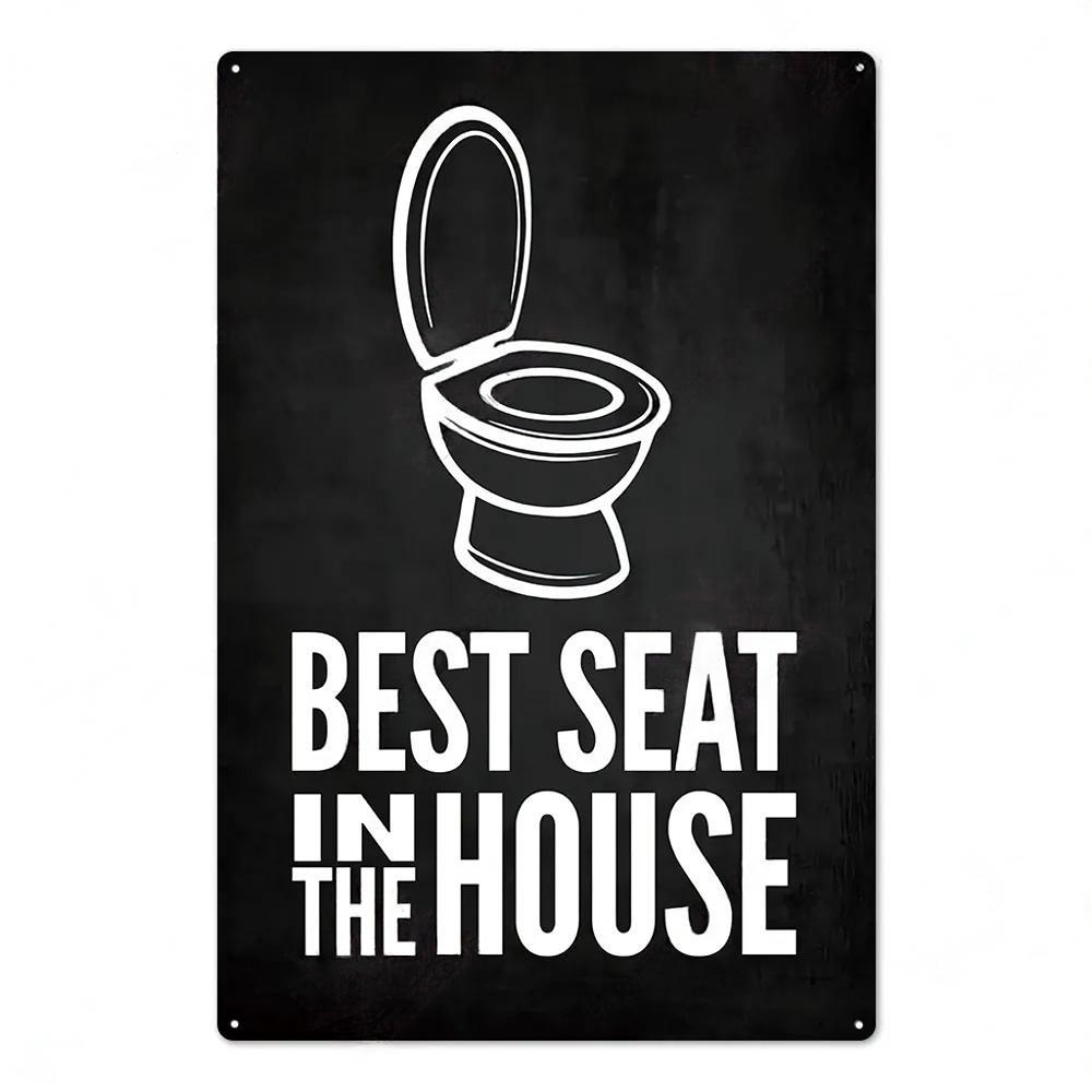 Toilet Sign Vintage Funny Metal Posters Tin Sign WC Lavatory Toilettes Wall Art Bathroom Restroom
