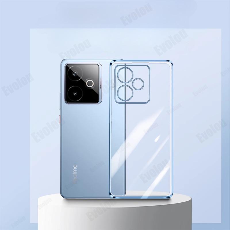 Ultra-thin Plating Silicone TPU Case For OPPO Realme GT 7 7T Electroplating Transparent Shockproof Cover For Realme GT 7 Pro