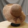 Women's Summer Straw Hat, Fresh and Simple Korean Style, Versatile for Beach Trips, Sunshade Sun Hat, Wide Brim Sun Protection Fisherman Hat