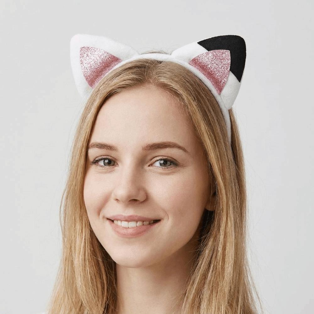 Korean Style Cat Ears Headband Thin Hair Hoop Funny Headwear  Gift