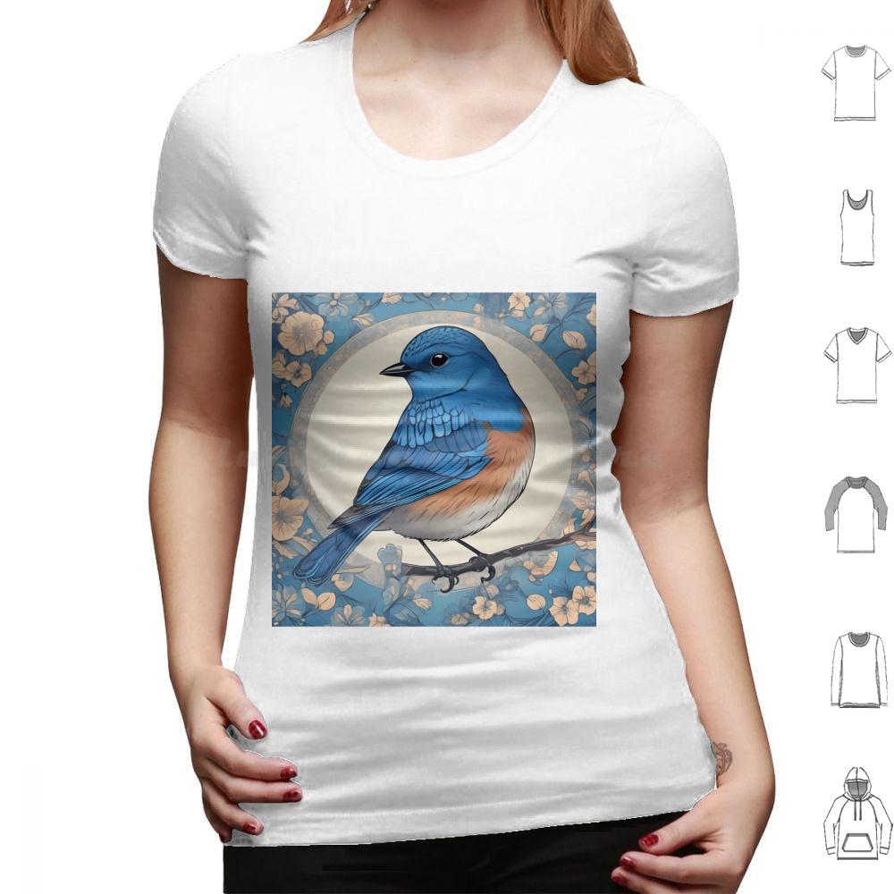Bluebird Colour 03 T Shirt Big Size 100 Cotton Bluebird Bluebird Art Bluebird Watercolour Bluebird Design Bluebird Feathers