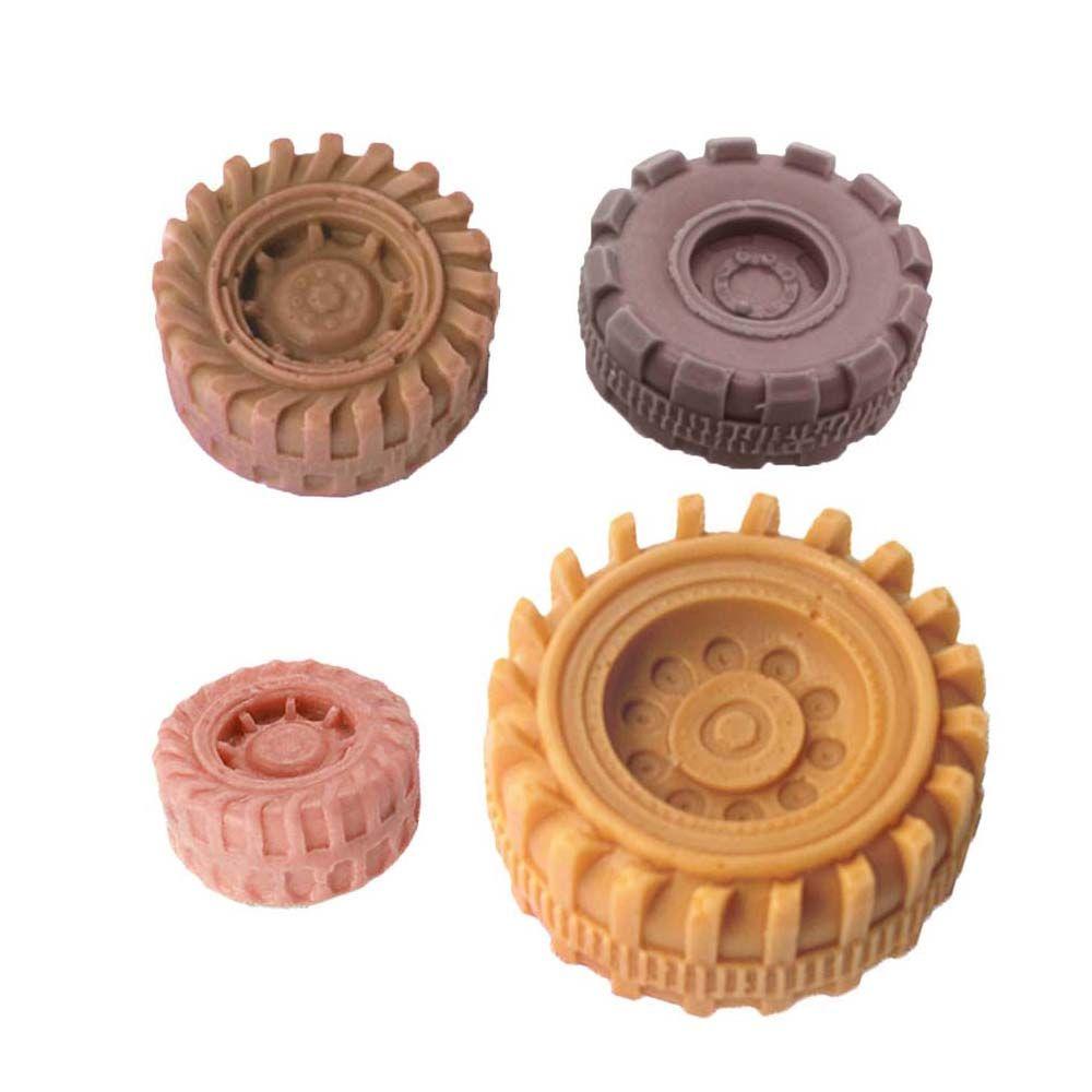 Fondant Car Tyre Shape Cakes Decorating Tools Baking Decorating Wheel Silicone Molds Soap Mould