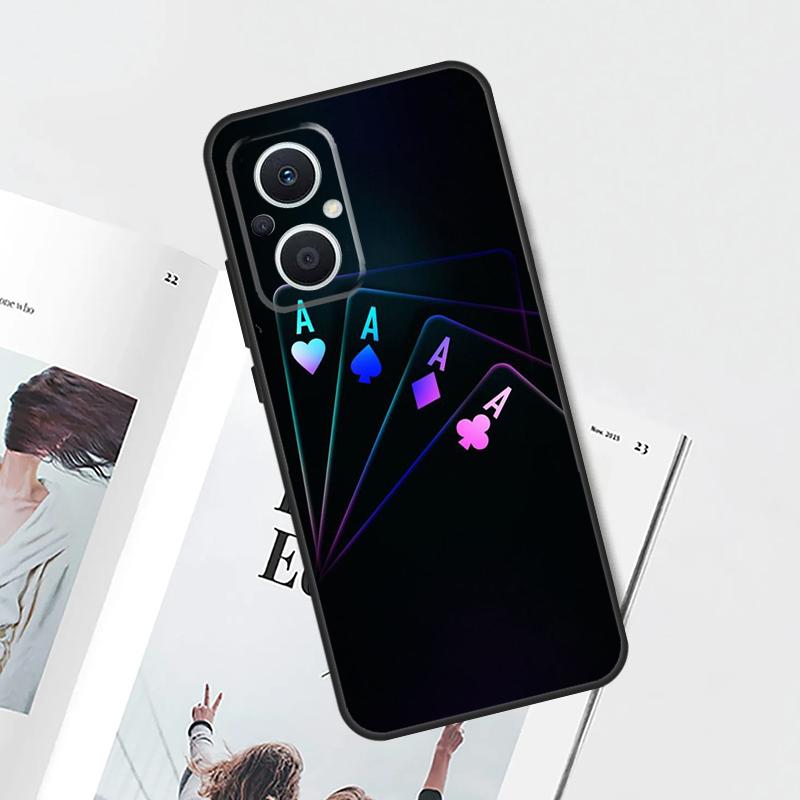 Dices Poker Casino Case For OPPO Find X9 X8 X6 Pro OPPO Reno 7 8 Lite 10 11 12 13 14 Pro 11F 12F 13F 14F Cover