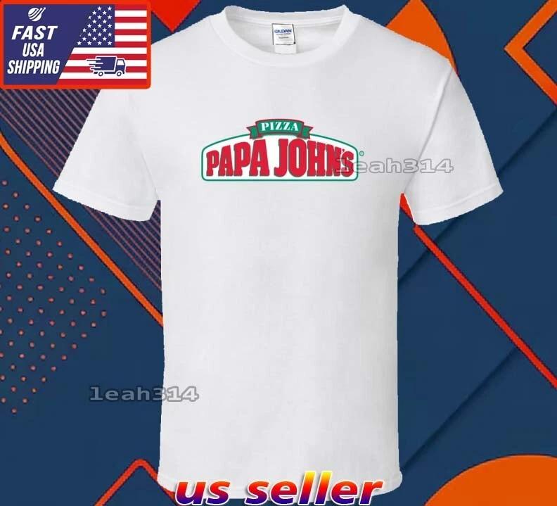 New Shirt Papa John s Pizza Logo T-Shirt Funny American Usa Unisex Size S-5XL M