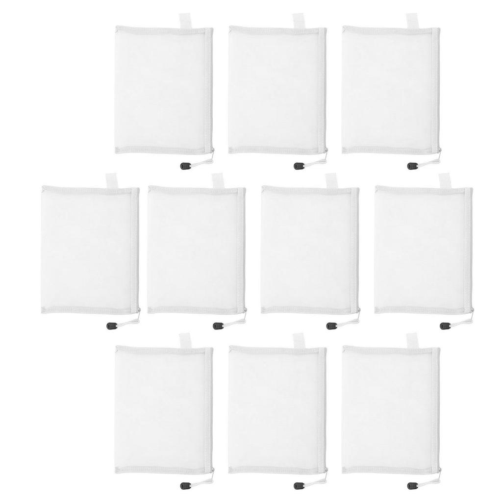 10PCS Zipper Documents Pouch Waterproof Tear Resistant A5 Paper Size Document Organizer Bag