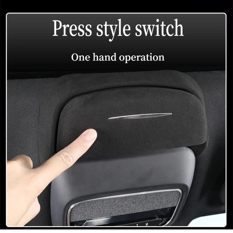 Car Glasses Box Suede Sunroof Sunglasses Case Glasses Storage Holder Car Interior Accessories For Xpeng G6 2023 2024