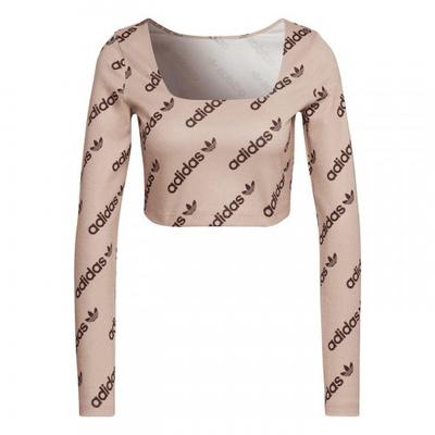 Womens/Ladies Originals Square Neck Long-Sleeved Crop Top