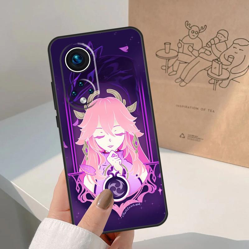 Yae Miko Genshin Impact For Honor Magic 8 7 6 5 Pro Case For Honor X9d X9c X9b X9a X8c X8b Win 200 400 50 70 90 Lite