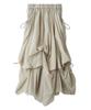 Emi Tucked Drawstring Volume LGRY Women's Skirt, 13WFS254079,