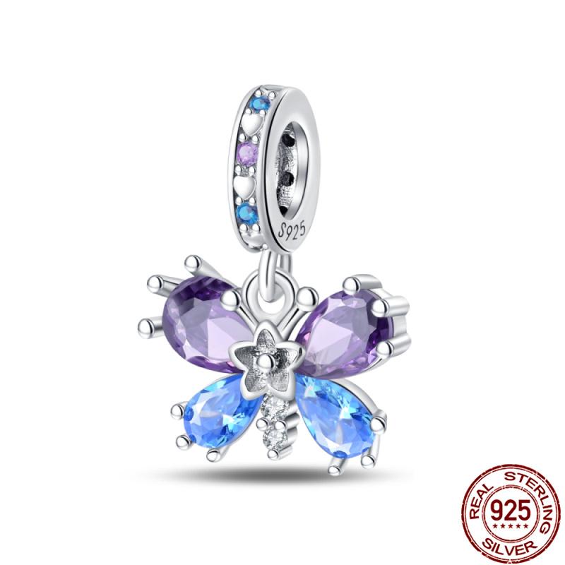 Fit Charms Fororiginal Bracelets 100%Copper Luminous Butterfly Series Beads Diy Jewelry Making For Women Gift