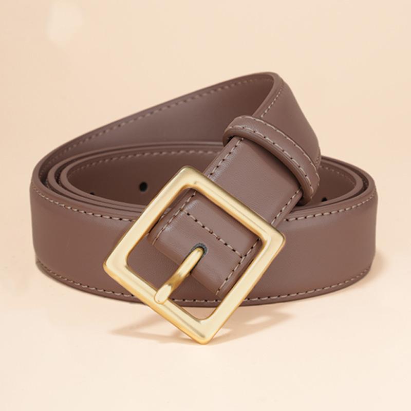 Leather Belt Women'S Versatile Needle Buckle Simple Personality With Jeans Texture Belt Casual Niche Belt