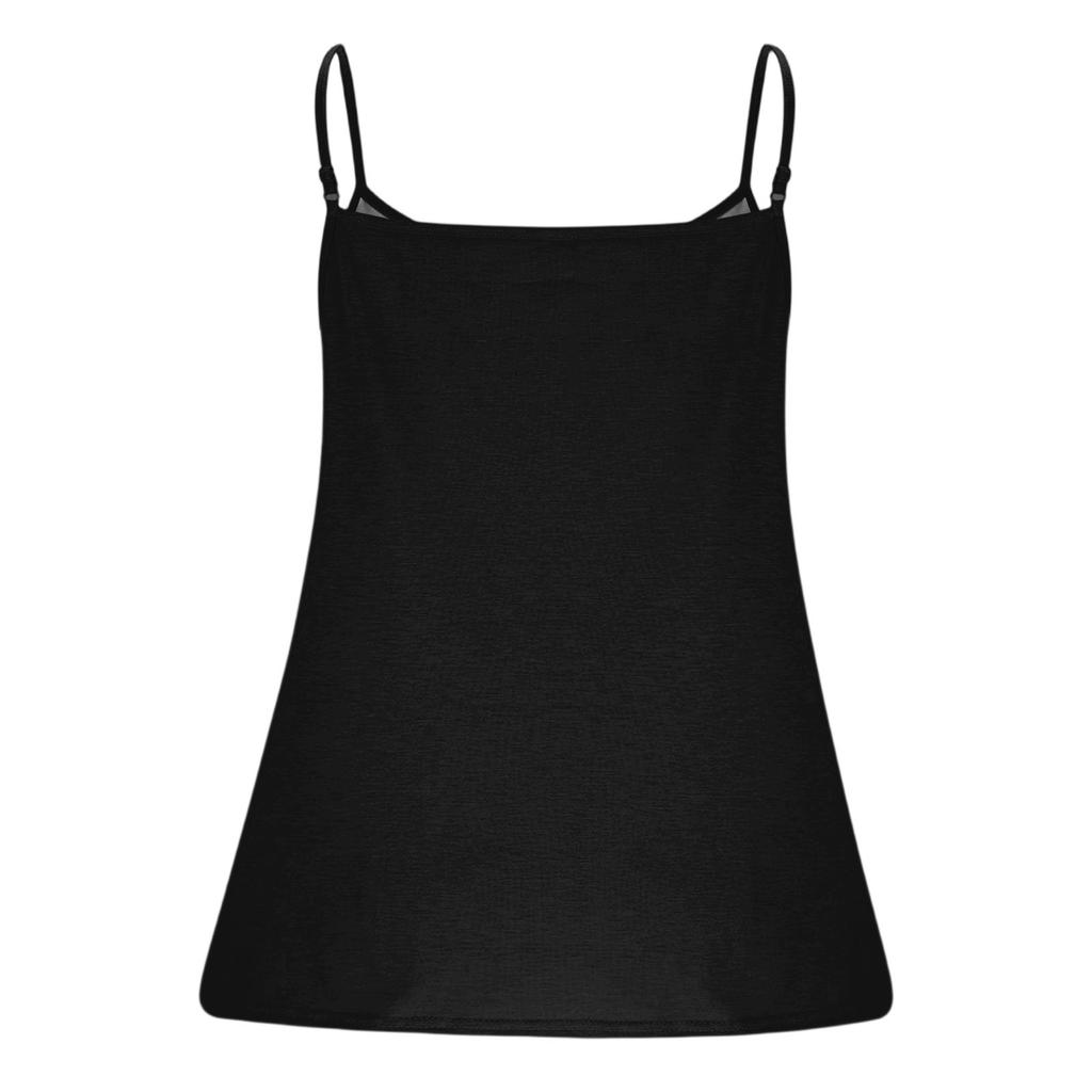 Dámská ležérní vesta plus size s nastavitelnými ramínky, top tílko bez rukávů s výstřihem do V