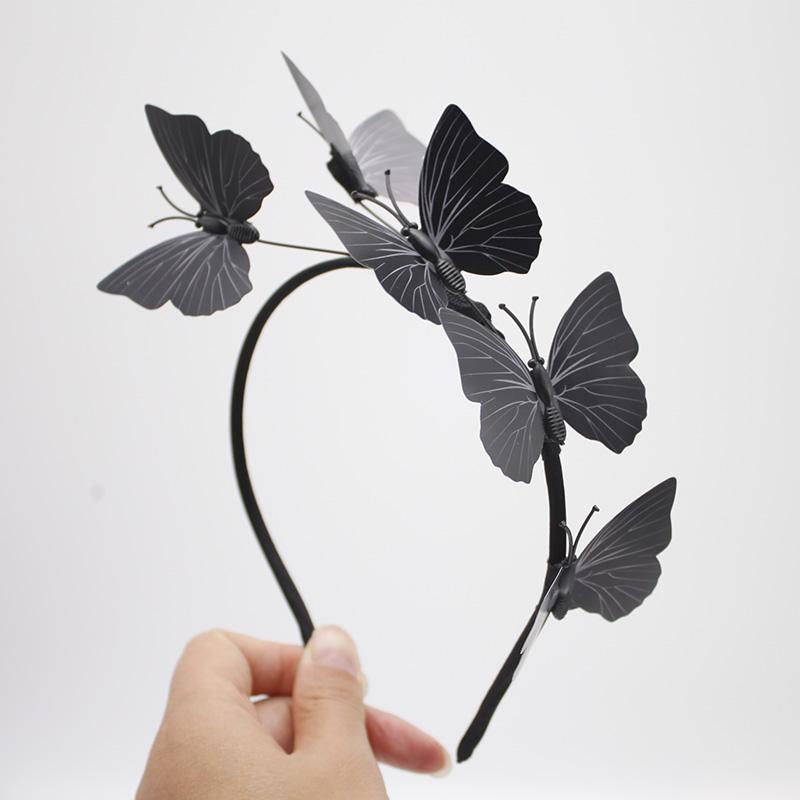 

Lystrfac Новый милый симуляционный ободок для волос с бабочками для женщин, девочек, повязка для волос, обруч для волос, женский головной убор для вечеринки, аксессуары для волос