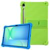 For Samsung Galaxy Tab S10 FE+ Silicone Case with Kickstand Rugged Protective Cover