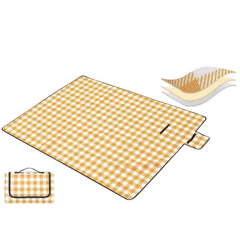 Outdoor Picnic Blanket Portable Travel Camping Beach Mat Waterproof Rug Extra Large Factory 145cm*200cm жёлтый