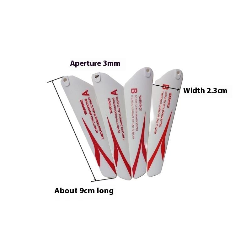 4Pcs Spare Accessories Rc Toy Parts 9Cm Spare Blades Fans For R/C Mini Helicopter Ch002 Ch023 Drone Copter Toys