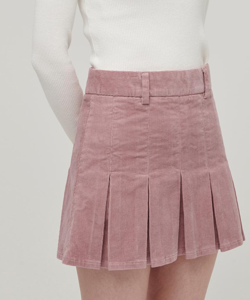 MUSINSA STANDARD WOMAN Women'S Corduroy Pleated Mini Skirt [Pink]