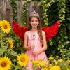 Angel Wing for Girls Women Feather Wings with Crown And Wand Fairy Costume Accessories for Cosplay Halloween Party