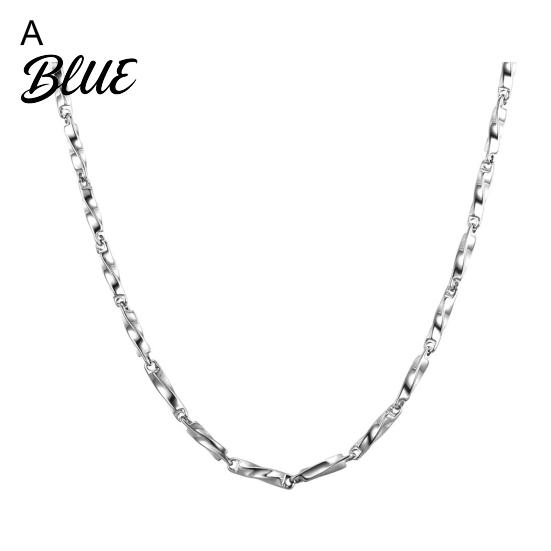 Stylish No Pendant Necklace Men's Chain with Mobius Ring Thin