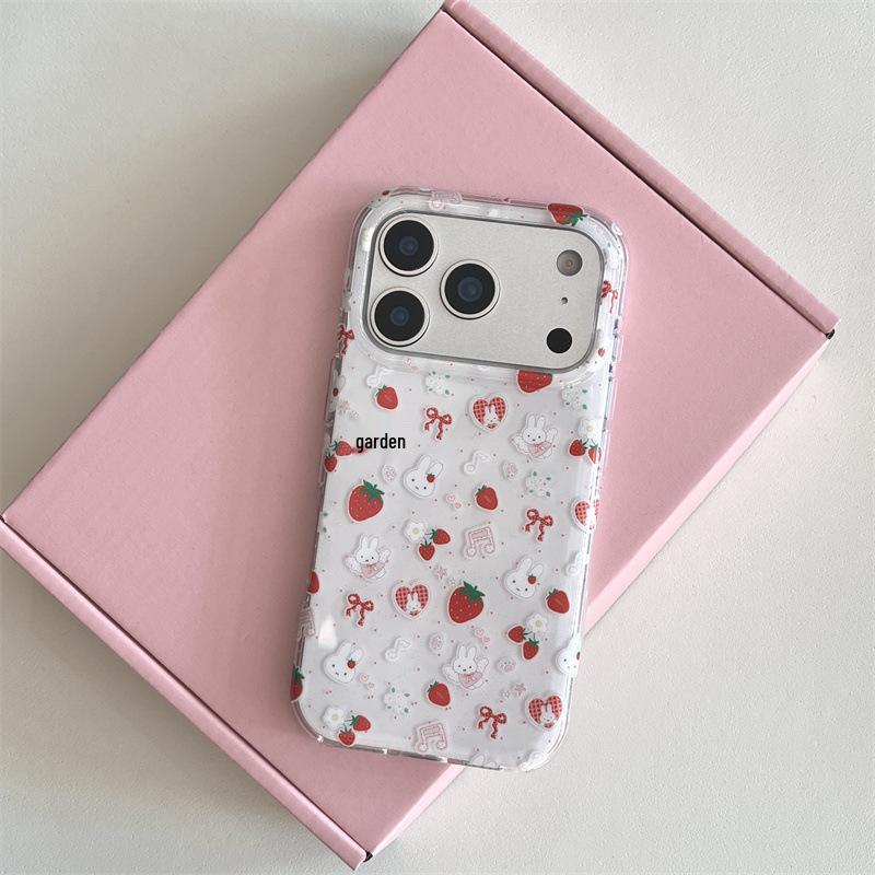 Musical Strawberry Rabbit iPhone Case for 17/16 Pro Max/15/14 Models - New Stylish Design