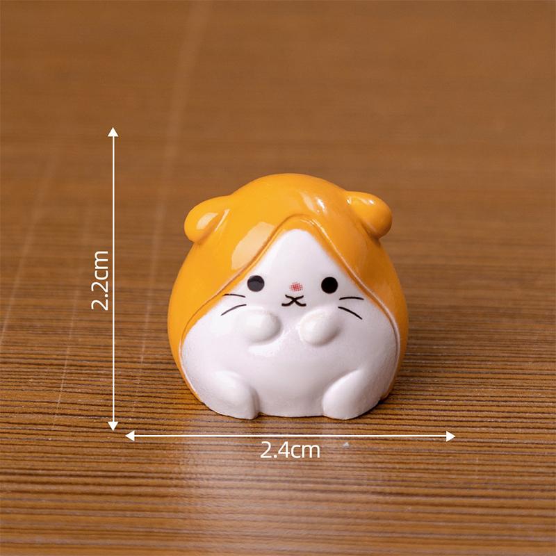 Cartoon Hamster Mikrolandschaft Ornamente Miniaturfiguren DIY Heimdekoration Autoinnenraum Schreibtischzubehör Geschenke