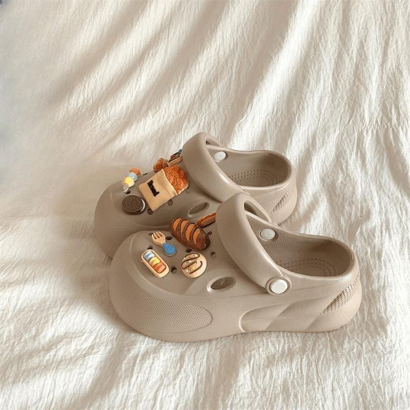 New Xie Super Soft  for Women Thick-soled Anti-slip Breathable Big-headed Shoes and Flip-flops