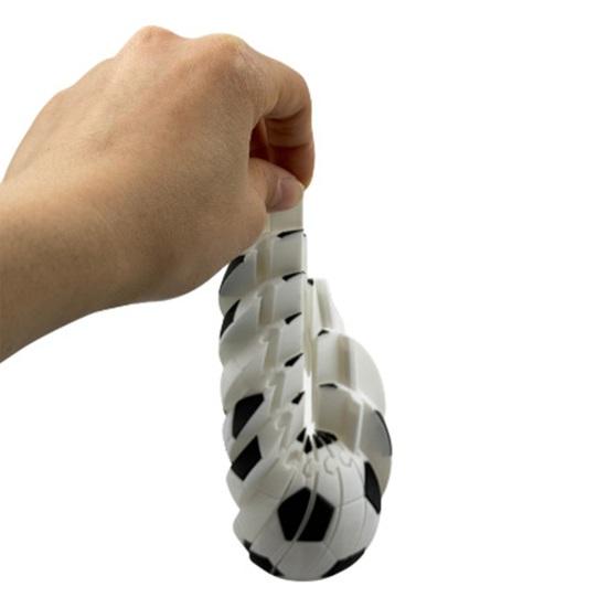 3D Printed Twisting Football Toy, Stress Relief Slippery Soccer Toy, Articulated Spiral Rotating Cartoon Shit Fidget Desk Toy, Party Favors