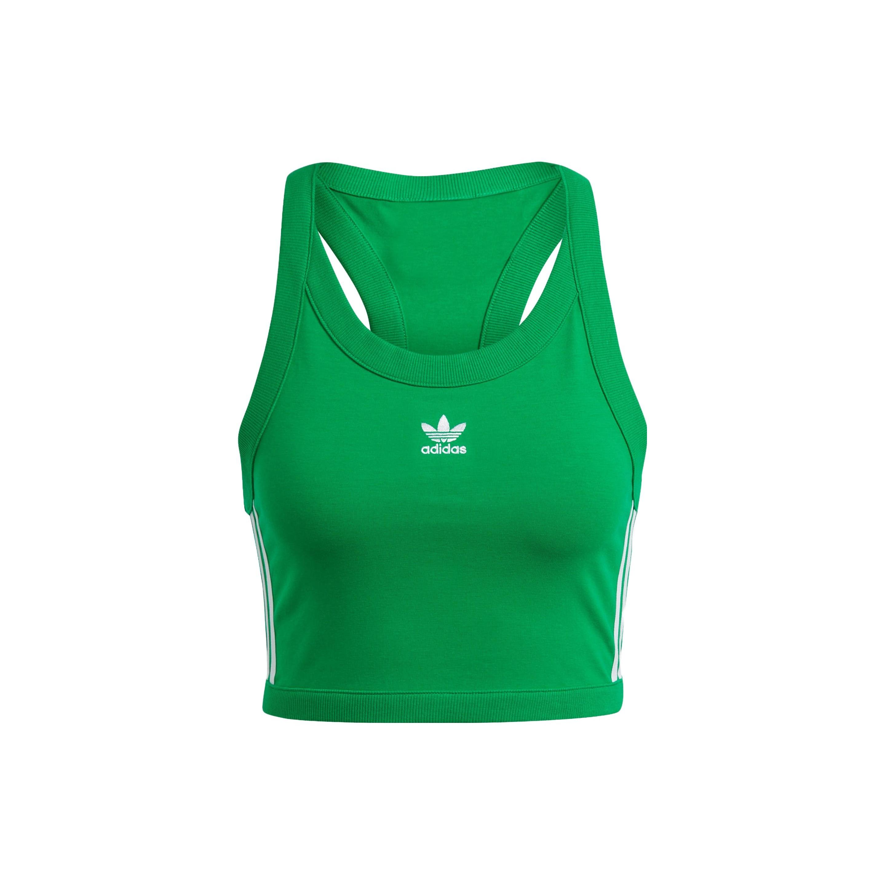 (WMNS) adidas Adicolor Classics 3-Stripes Short Tank Tops Green Women s IK6586 XXS