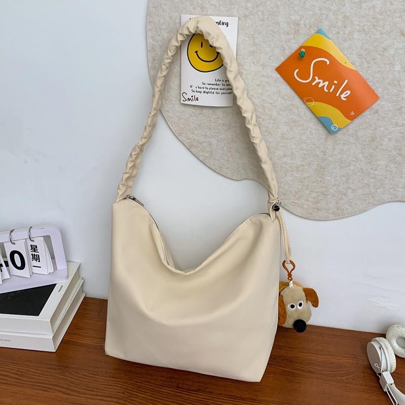 2025 New Fashion Spring and Summer Fashion Retro Solid Color Large Capacity Tote Bag Commuter Niche Shoulder Messenger Bag