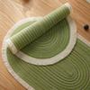 New Rope Cotton Braided Oval Placemats Washable Heat-resistant Braided Table Mats Non-slip Western Food Mats Kitchen