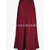 Women's Smooth Satin High Waist Bodycon Maxi Skirt Elegant Draped Mermaid Long Skirt
