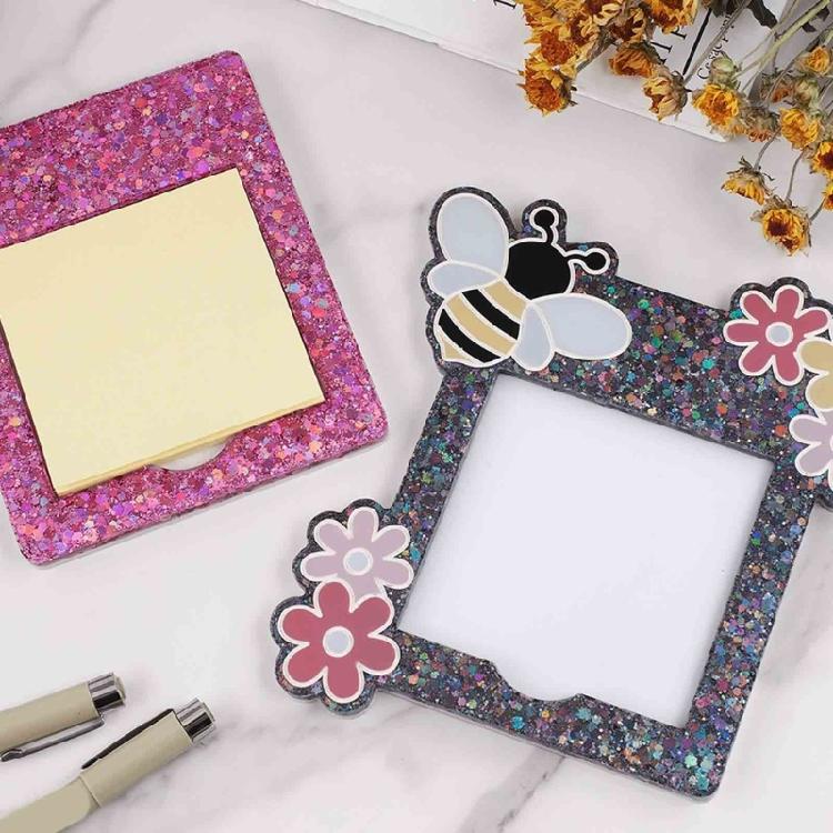 Silicone Moulds Easy Demolding Molds Sticky Note Shape Epoxy Resin Molds Sticky Note Frame Molds Suitable for Frames