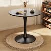Compact Round Table: Ideal for Balcony, Living Room, or Business Meetings