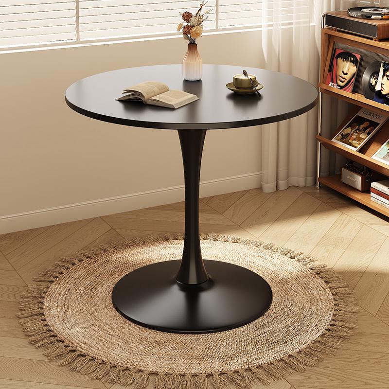 Compact Round Table: Ideal for Balcony, Living Room, or Business Meetings