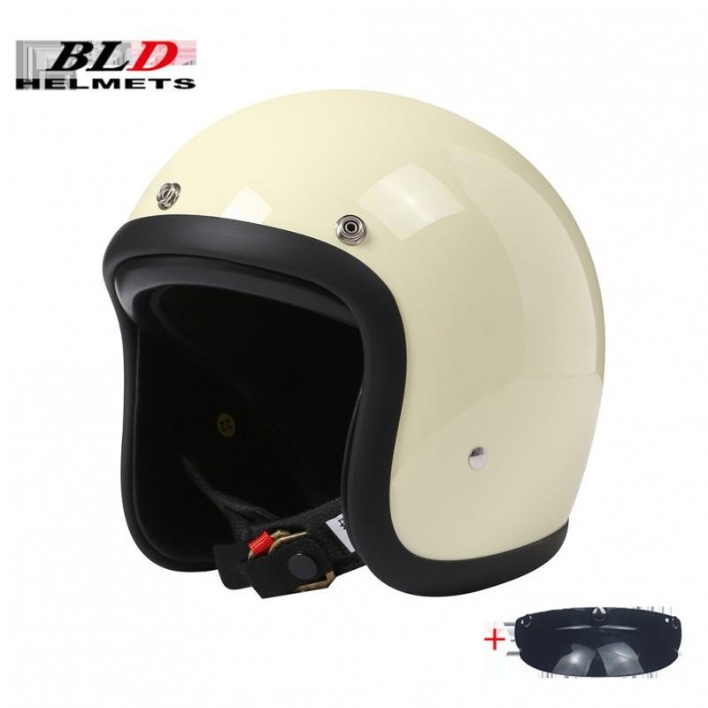 BLD Electric Motorcycle Helmet Lightweight Unisex Retro Cruise