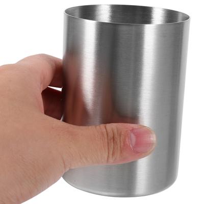 300 ml Edelstahl Reisebecher Silber Funktionale Tasse für Zuhause Büro Outdoor Party Badezimmer Saft Bier Wasserbecher